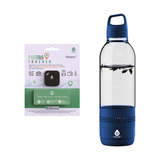 Pursonic 2-in-1 Water Bottle Speaker & Purtag Tracker Bundle – Hydration, Music & Security On the Go!