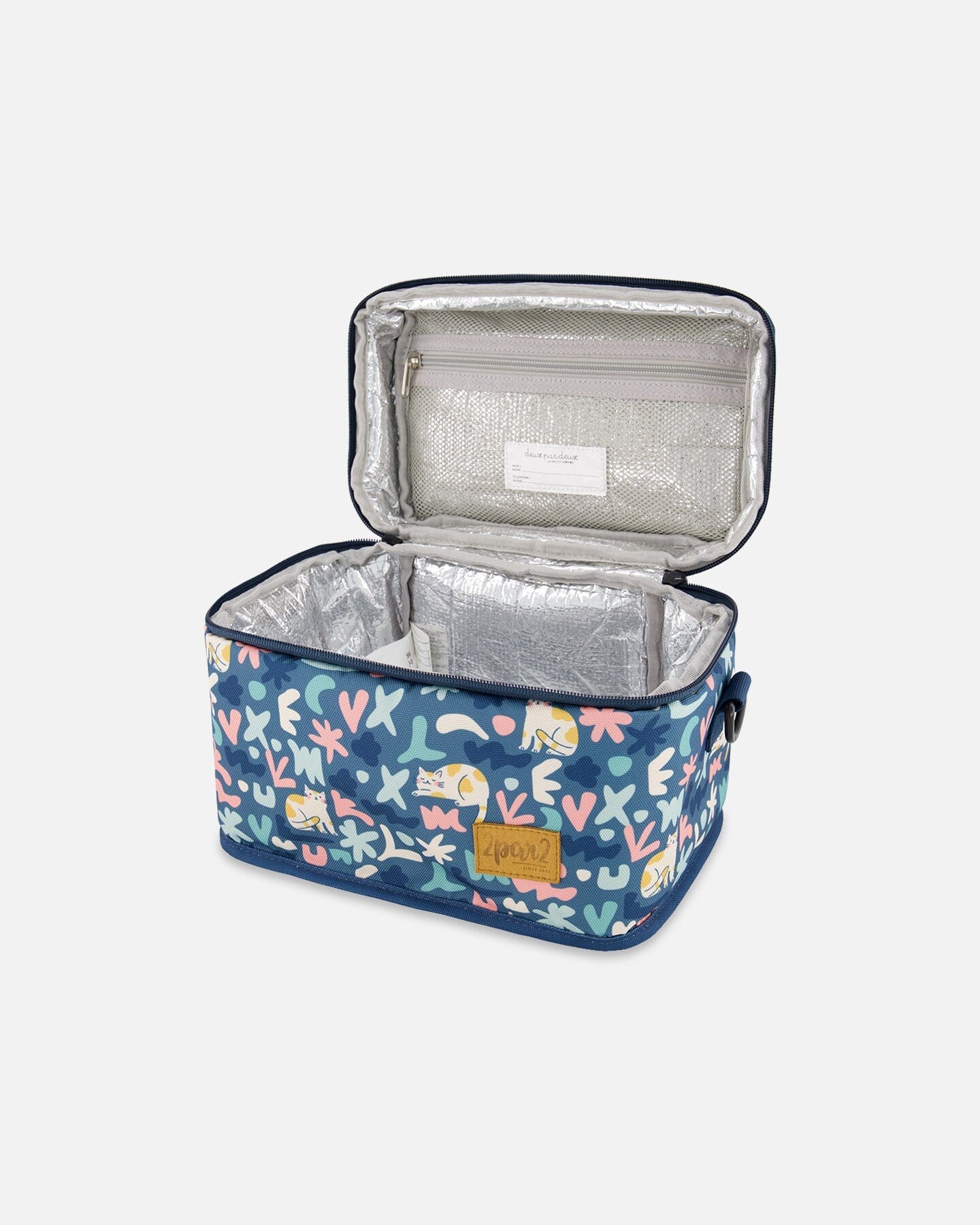 Lunch Box Green Cat Print