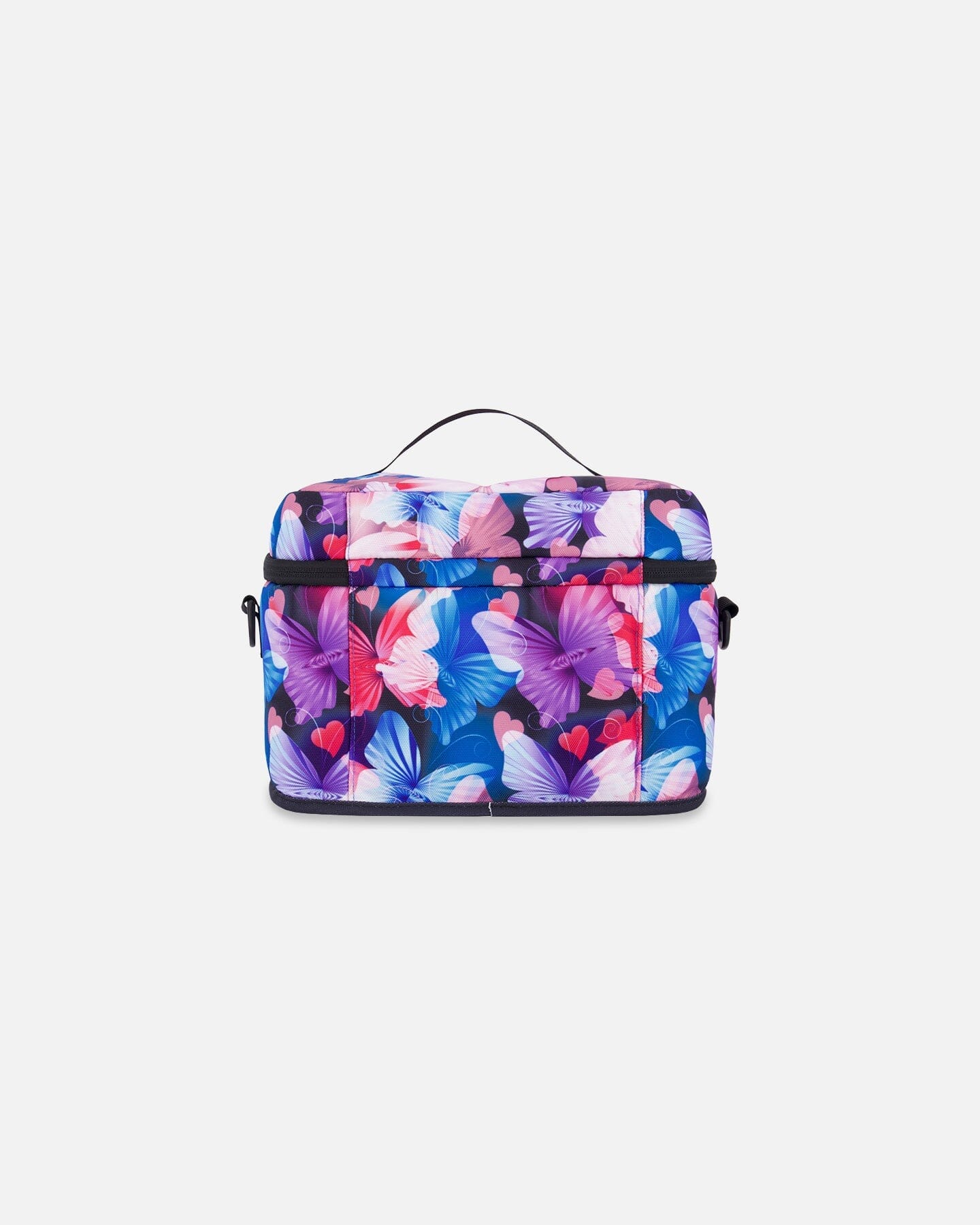 Lunch Box Black Butterfly Print