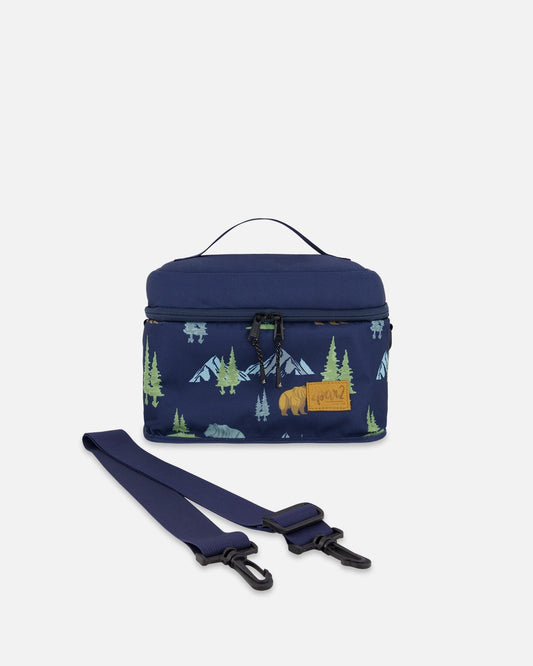 Lunch Box Navy Animal Print