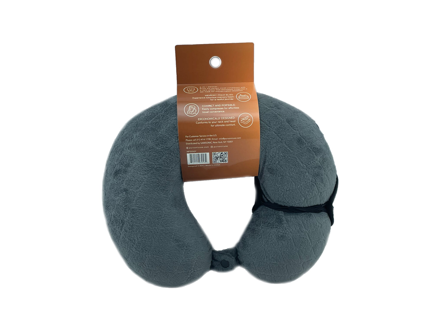 Memory Foam Travel Pillow with Sleep Mask