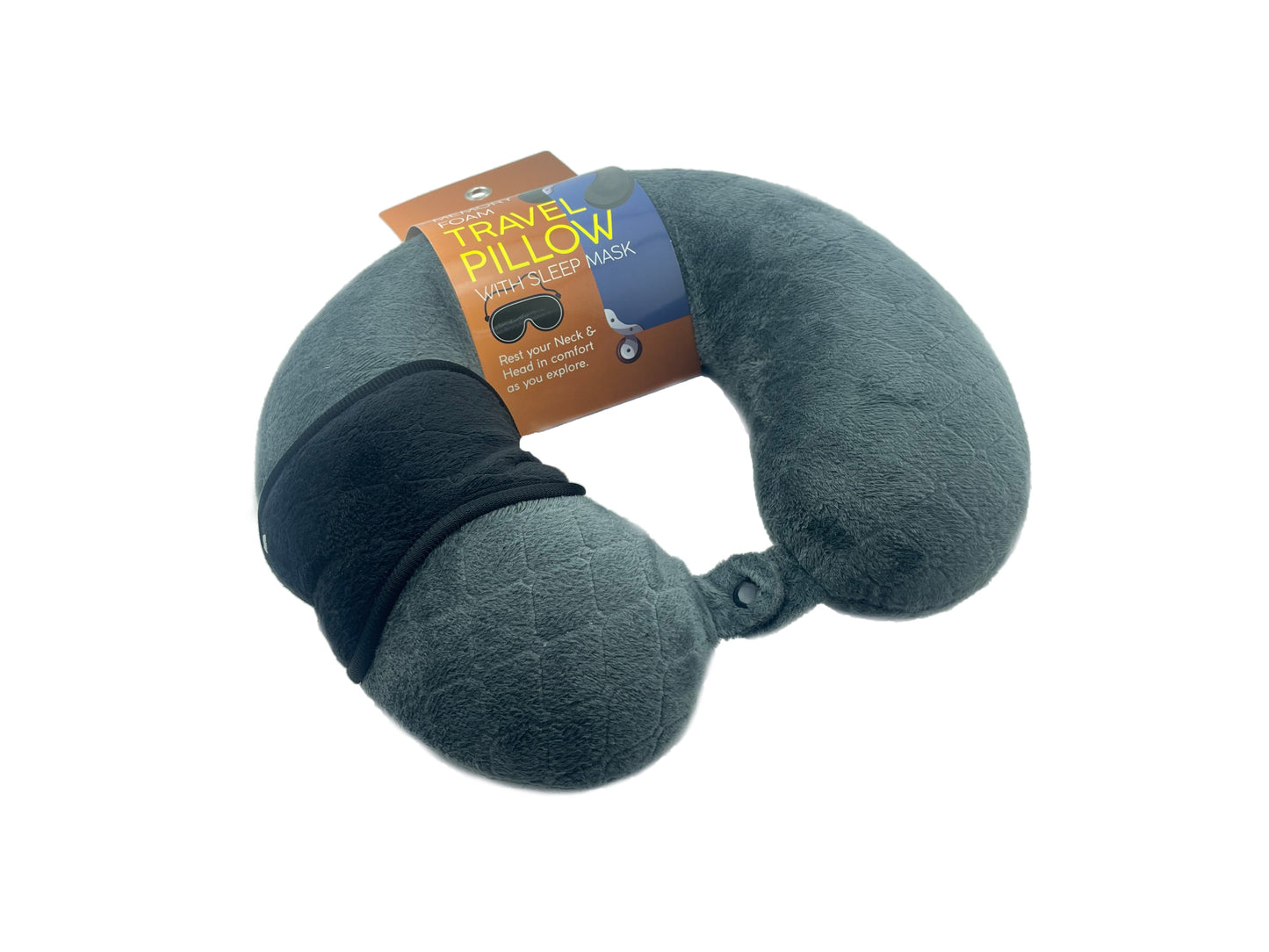 Memory Foam Travel Pillow with Sleep Mask