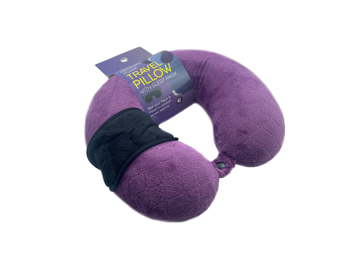Memory Foam Travel Pillow with Sleep Mask