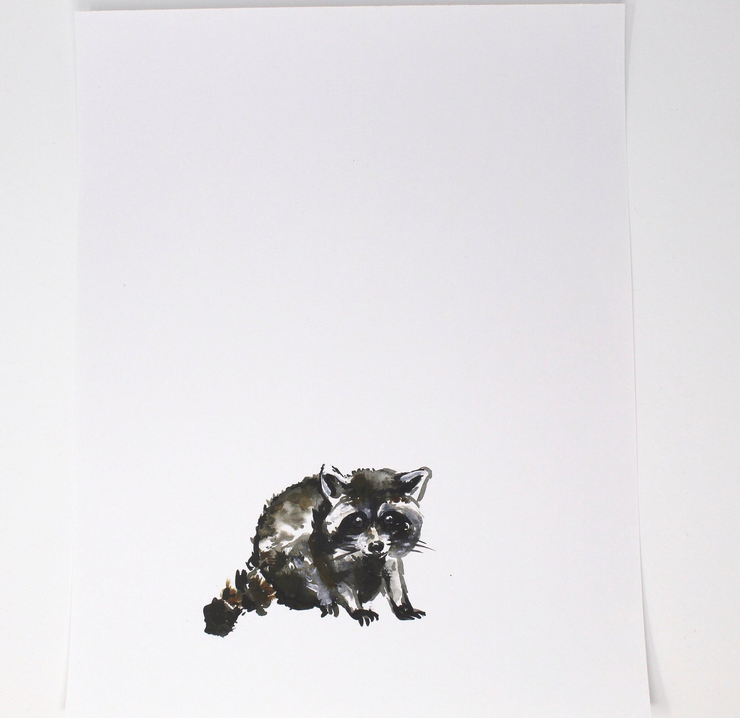 Baby Raccoon Art Print -11x14, Nursery Art, Baby Room Wall Art, Home Decor, Animal Art